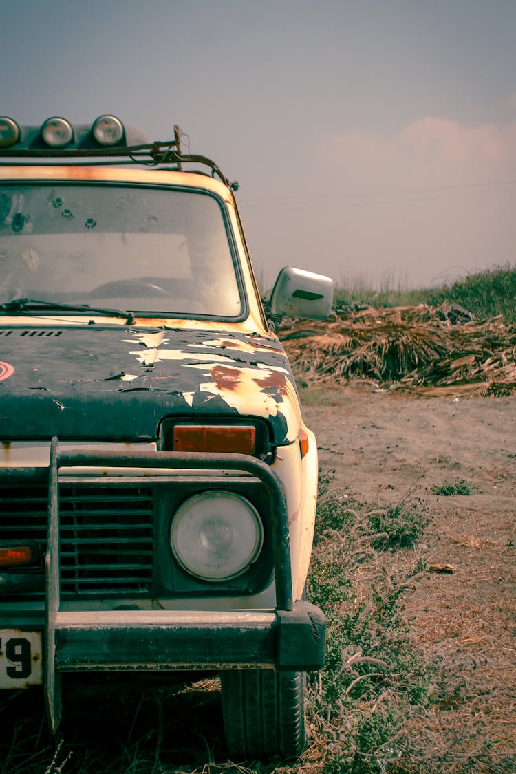 Vintage, Damaged Lada Niva