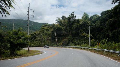 Turn on Road in Tropical Forest