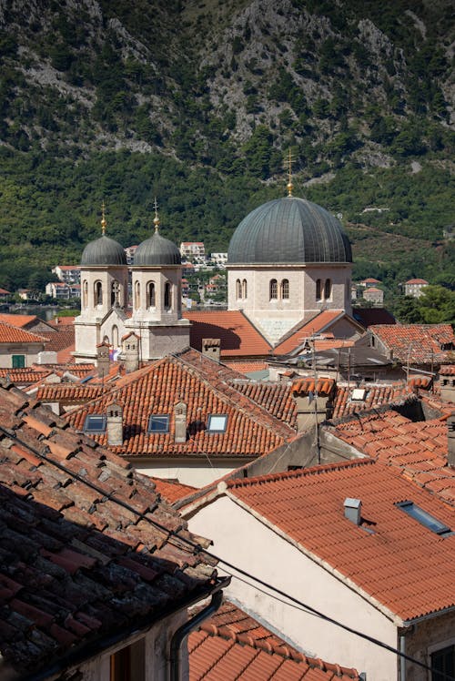Roofs of Buildings in Kotor in Montenegro