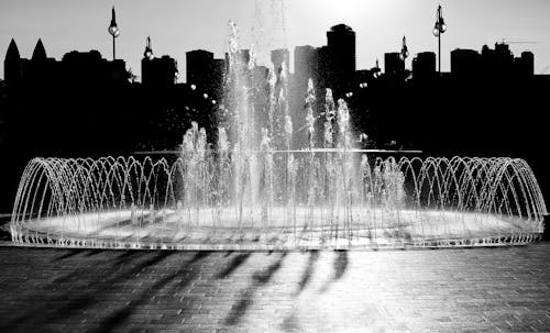 Fountain in Black and White