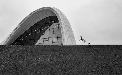 Heydar Aliyev Center in Baku in Black and White