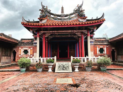 Exterior of a Buddhist Temple 