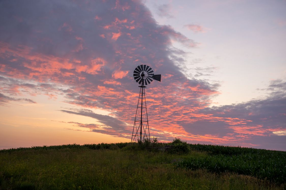 Windmill Countryside Cloud over Vintage Windmill in Countryside at Sunset · Free Stock Photo