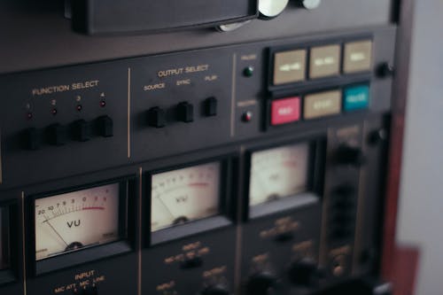 Close up of a Retro Tape Recorder 