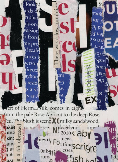 Newspapers Scraps Collage 