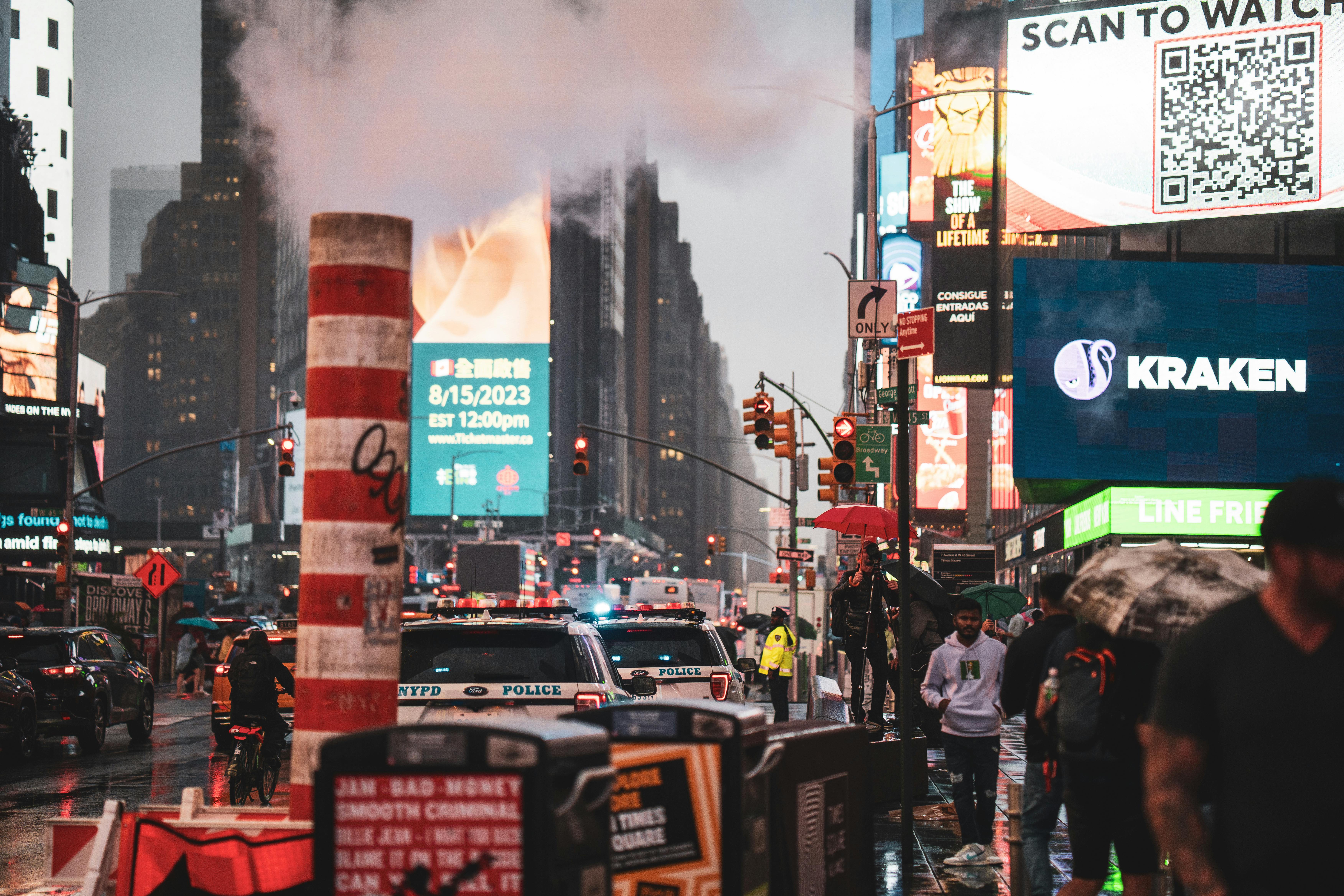 steam stack on new york city street