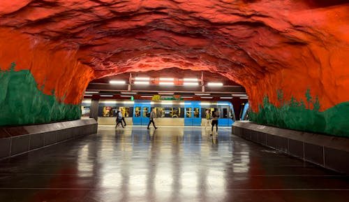 Metro Station in Cave in Stockholm