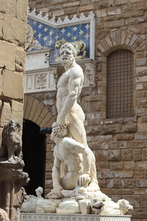 Marble Sculpture of Hercules and Cacus in Florence
