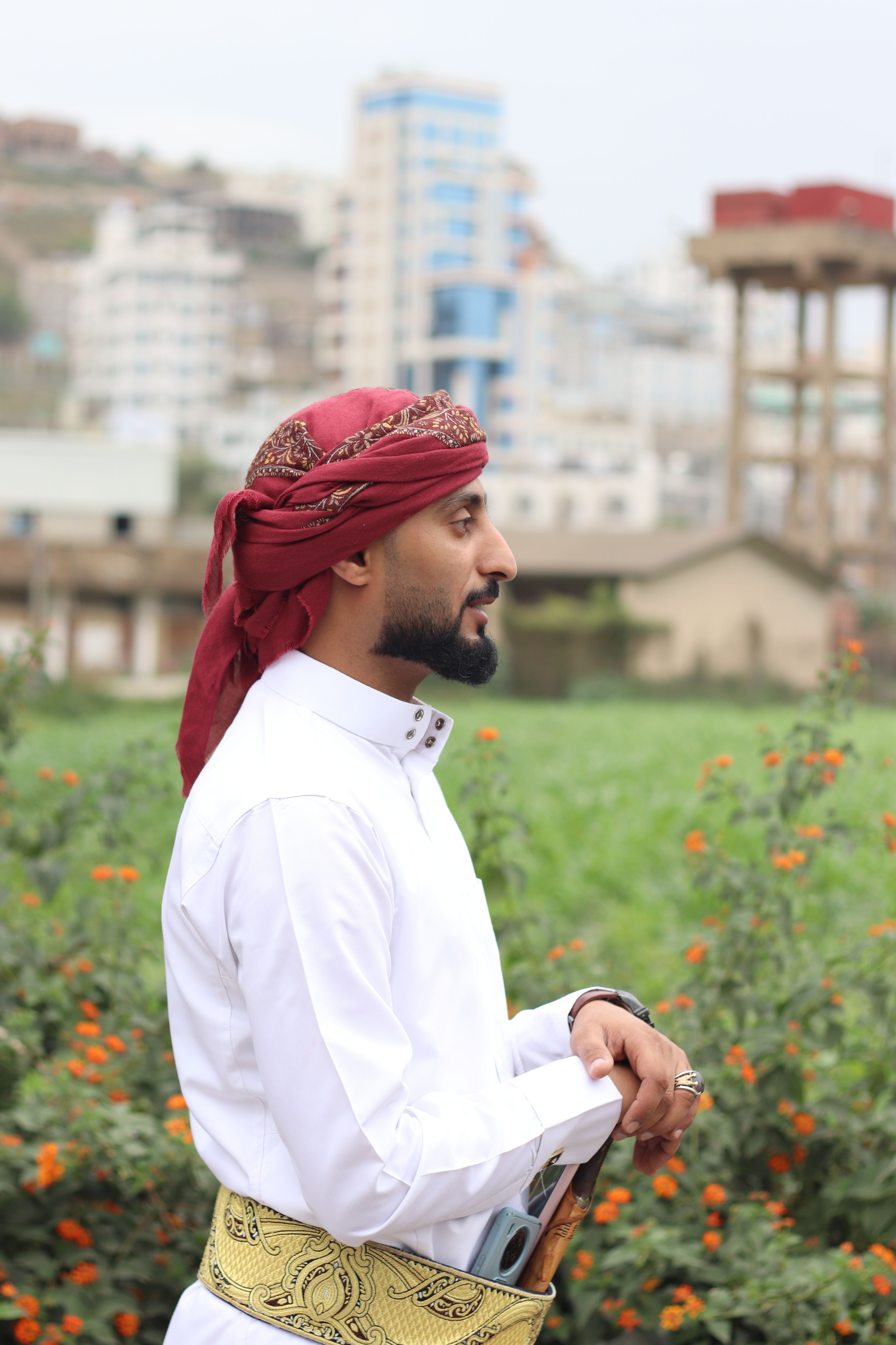 Man in Traditional Costume with Turban · Free Stock Photo