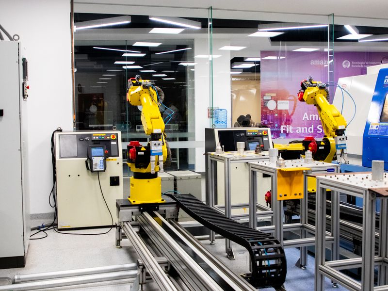 Robotic automation system in an industrial facility