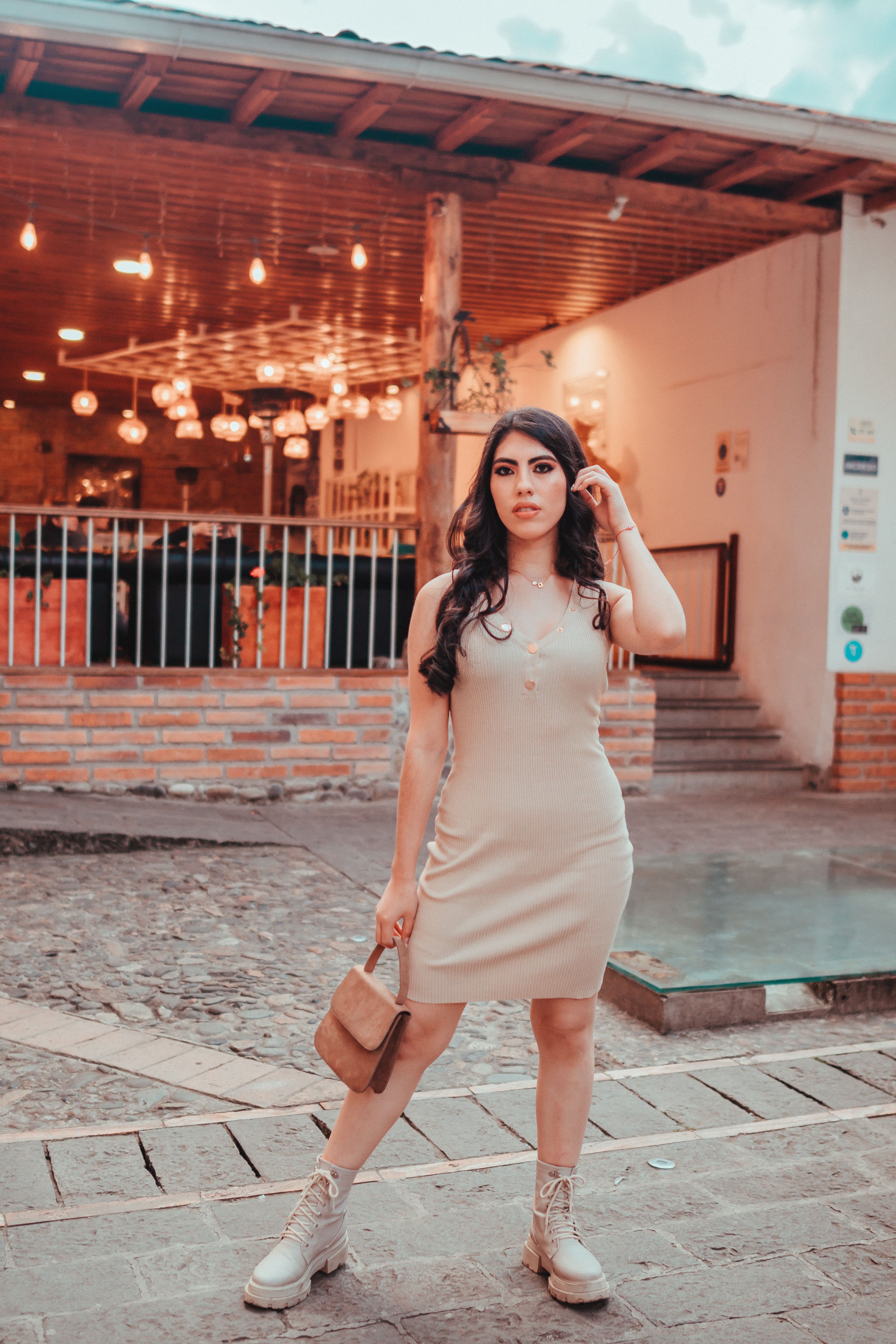 Vestido Midi Canelado