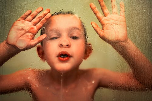 Little Girl in Shower