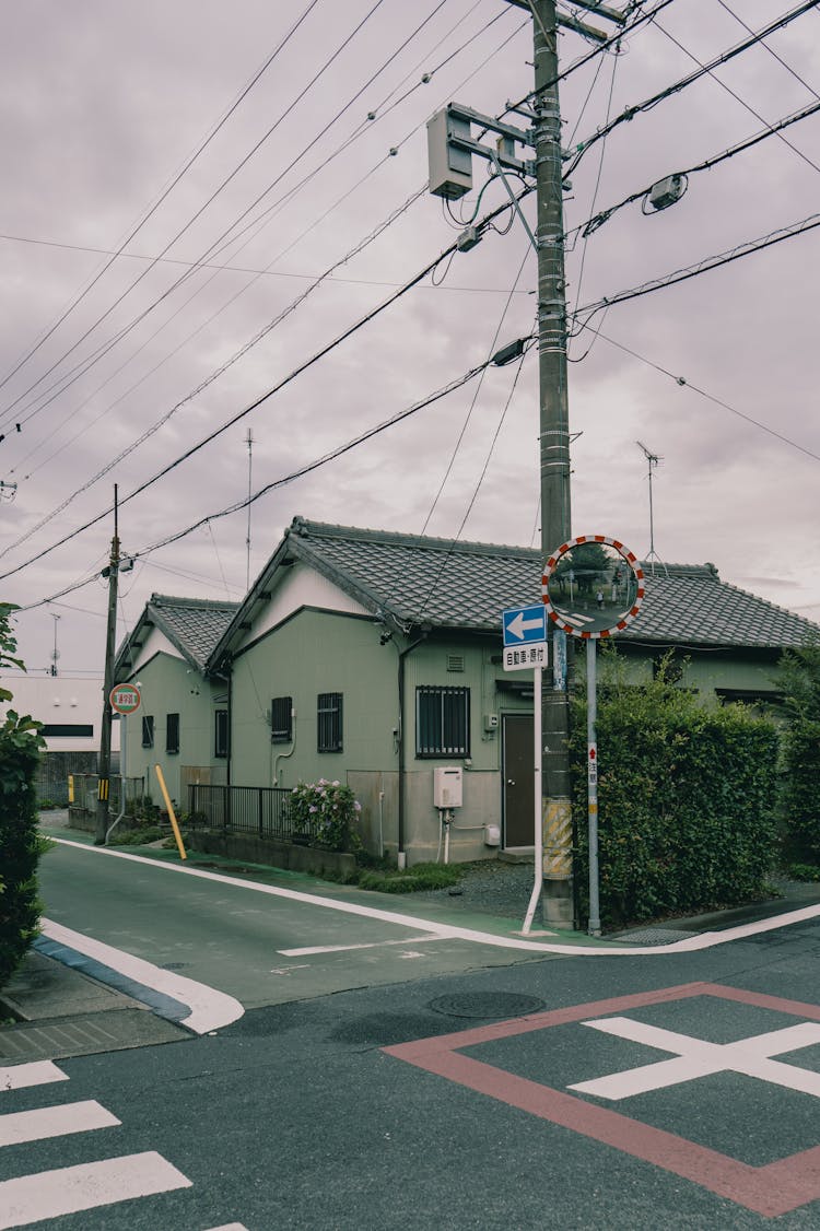 Road Intersection In A Residential Area 