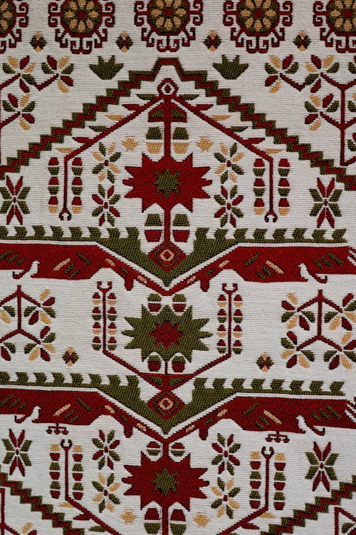 Close-up of a Fabric with a Pattern 