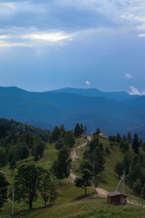 丘陵, 地平線, 垂直拍摄 的 免费素材图片