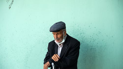 Elderly Man in Flat Hat