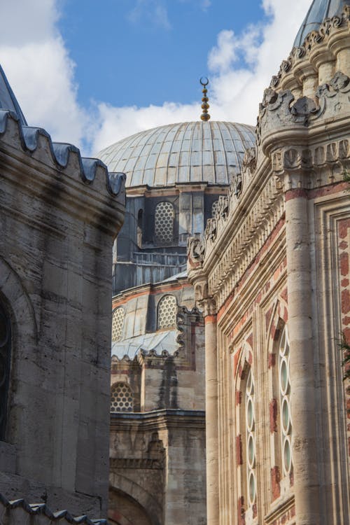 View of the Walls and Dome of the Sehzade Mosque, Istanbul, Turkey