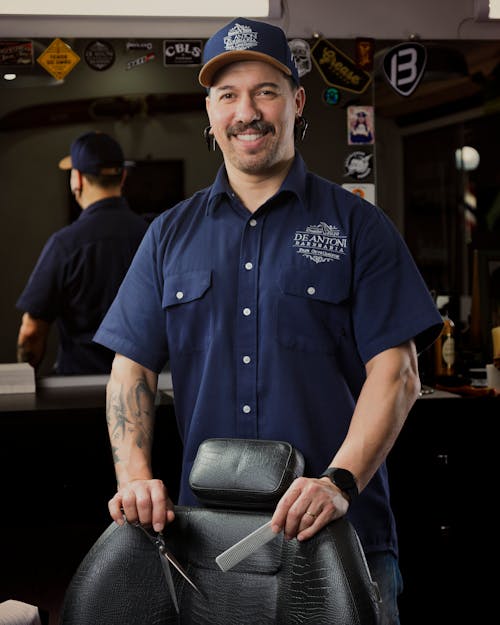 Photo of a Smiling Barber