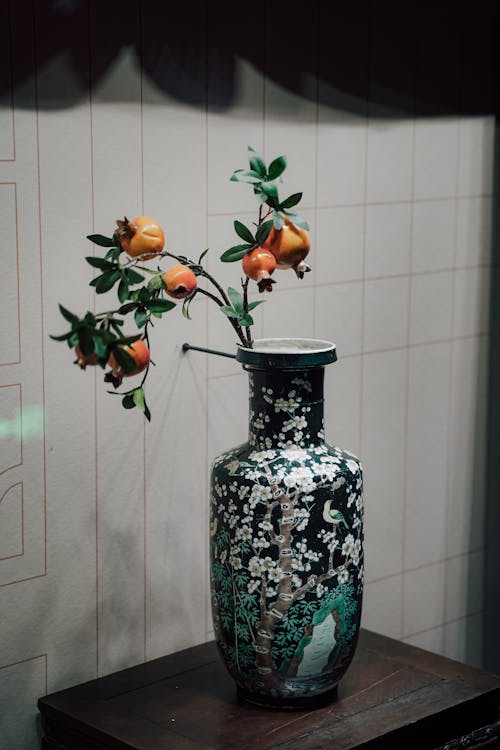 Decorated Vase with Berries