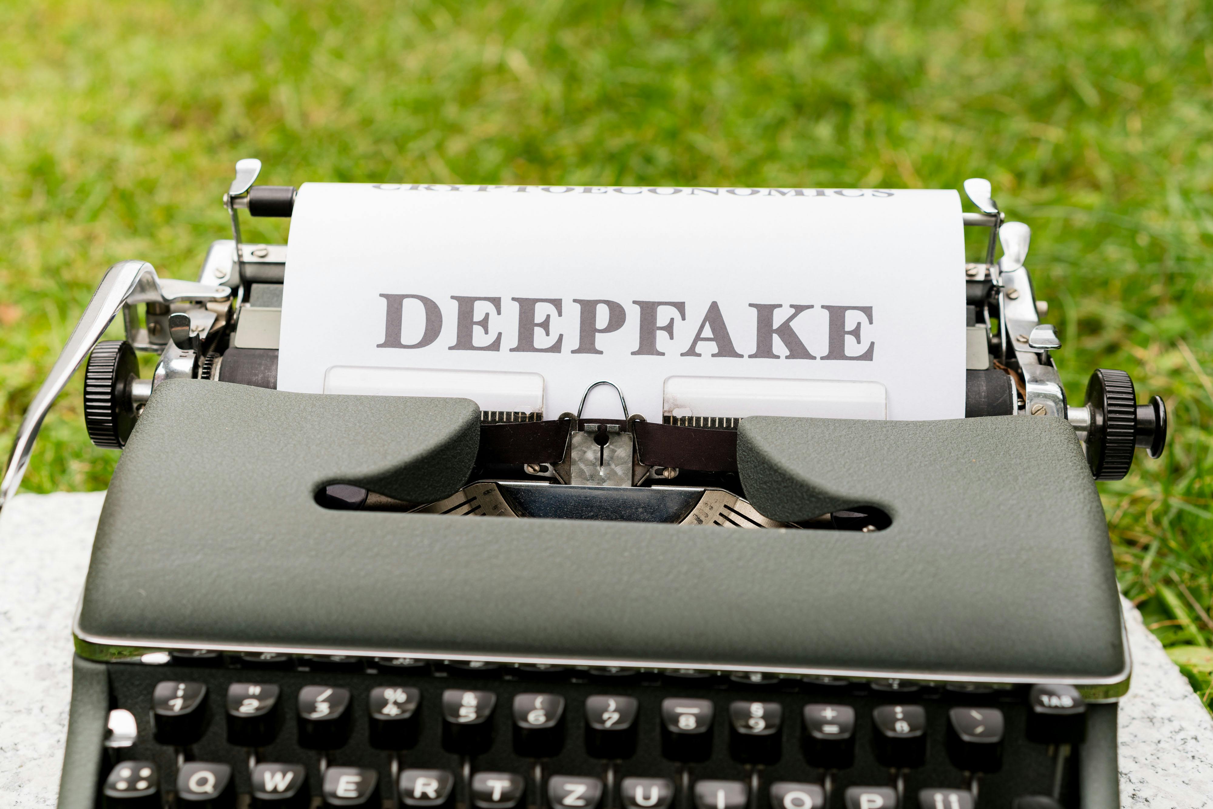 a typewriter with the word deeppake on it