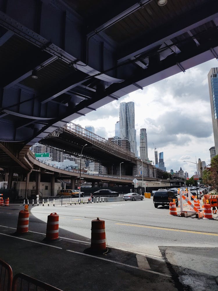 Street Under Viaduct In New York