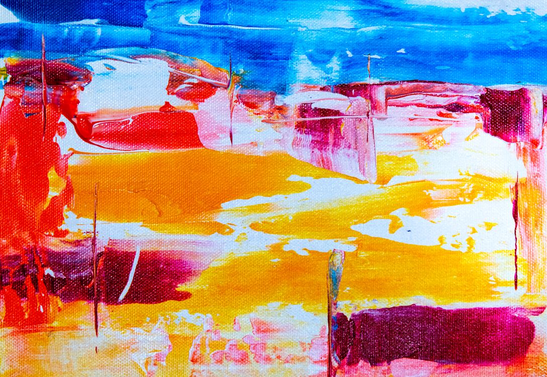 Cuadro Abstracto Naranja, Rojo Y Azul · Fotos de stock gratuitas