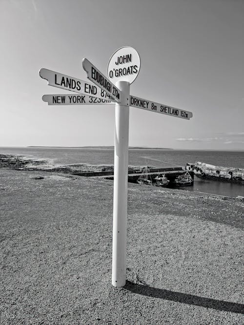 คลังภาพถ่ายฟรี ของ john o'groats, ขาวดำ, คำแนะนำ