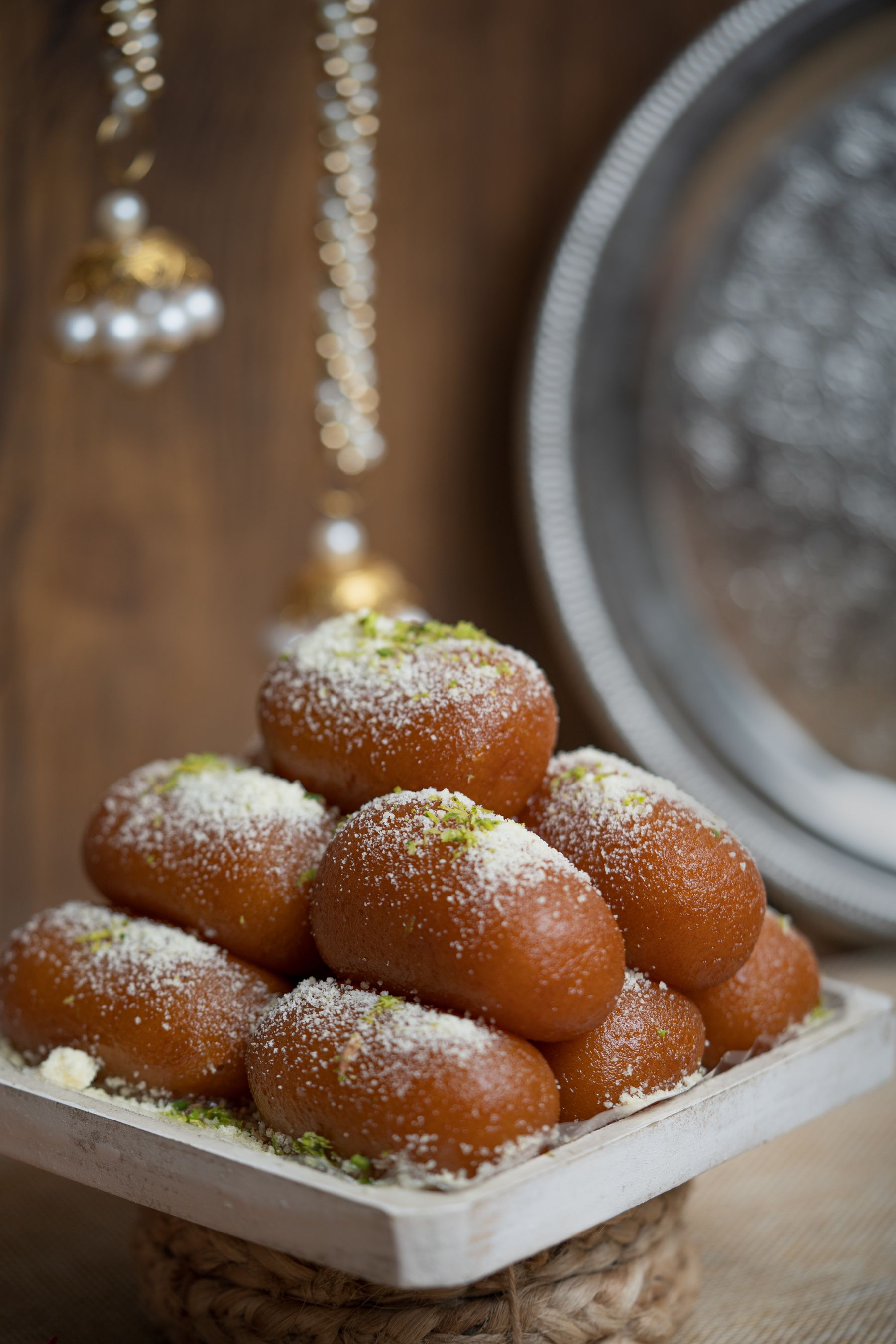 Gulab jamun and Indian sweets suited to an Indian wedding late-night dessert service