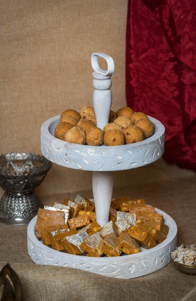 Gram Flour Sweet - Golden fudge with nuts