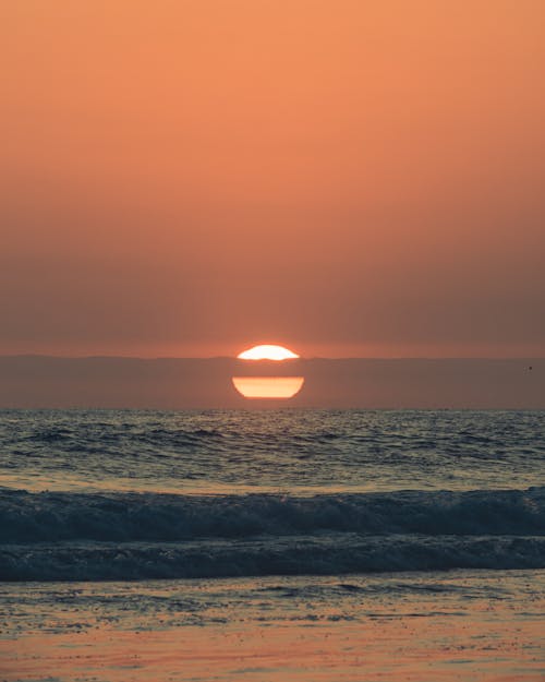 Sunset over Calm Sea