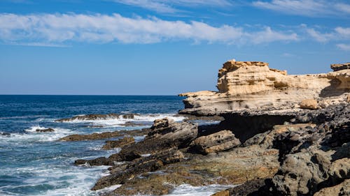 Rocks on Sea Shore on Canary Islands in Spain