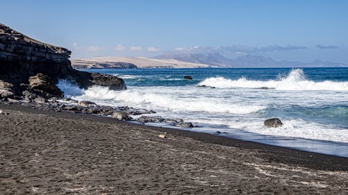 Seascape with Black Beach