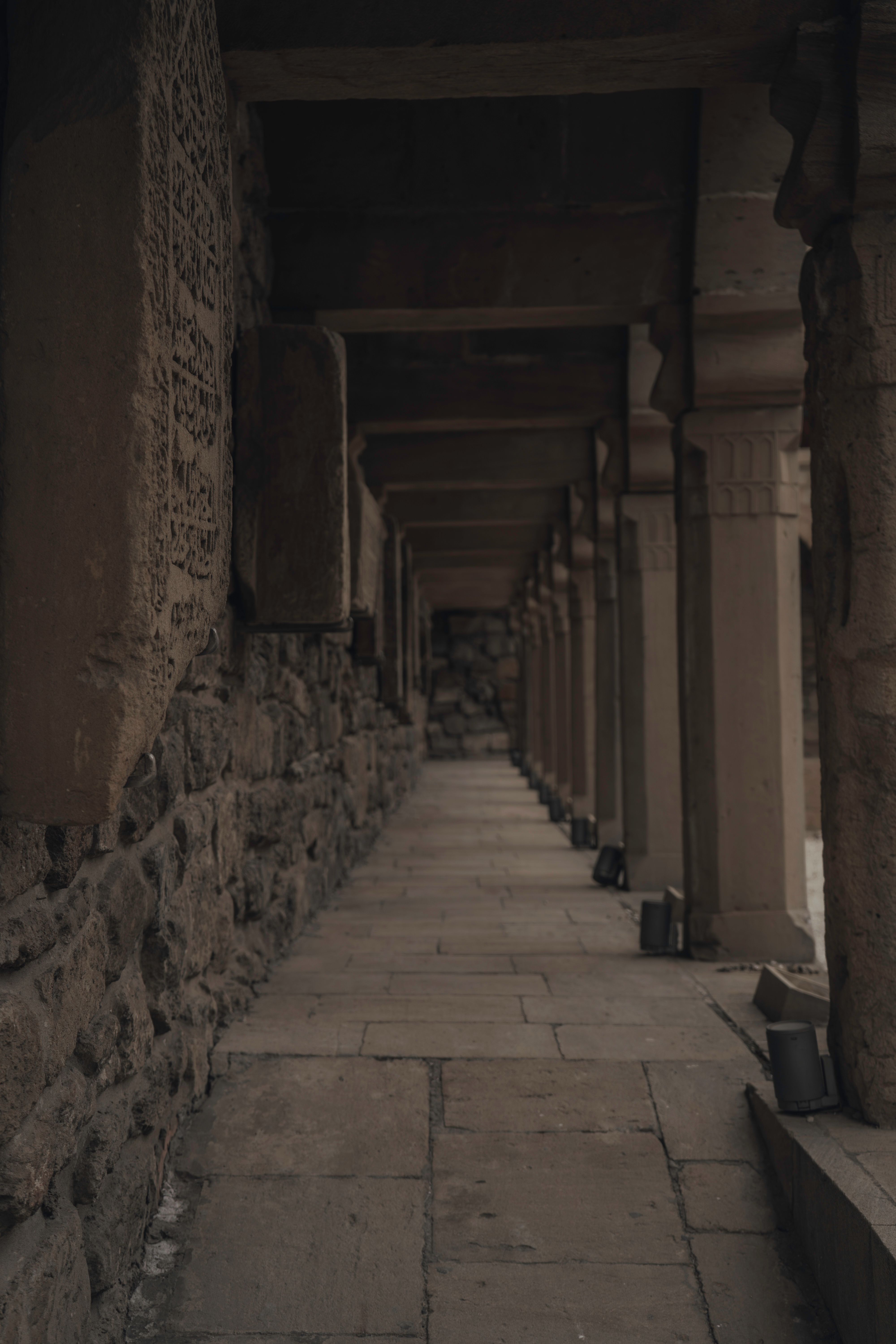 Colonnade in an Ancient Stone Building · Free Stock Photo