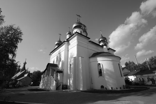 Church and Chapel with Patriarchal Crosses on Domes and Towers