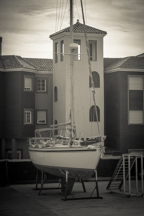 Fotos de stock gratuitas de black and white, blanco y negro, edificio