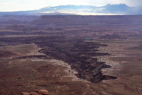 Free Stunning aerial photo of a barren canyon landscape near Moab, Utah. Stock Photo