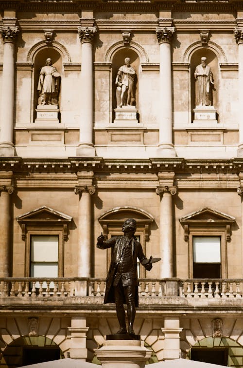 Statues at Royal Academy of Arts in London