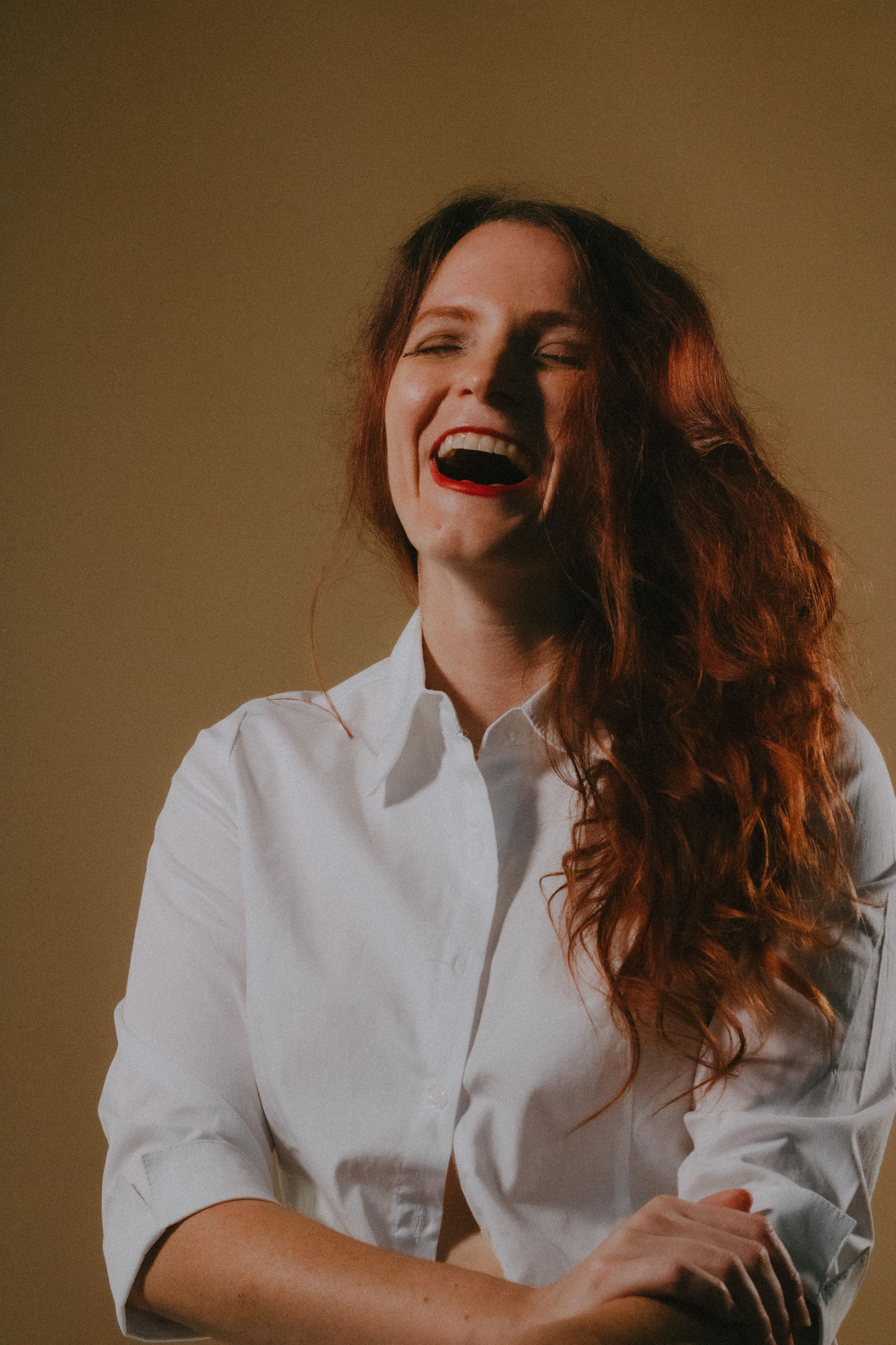 Smiling Woman With Red Hair · Free Stock Photo
