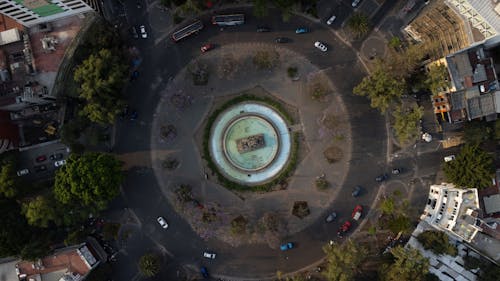 Free Roundabout in City Stock Photo