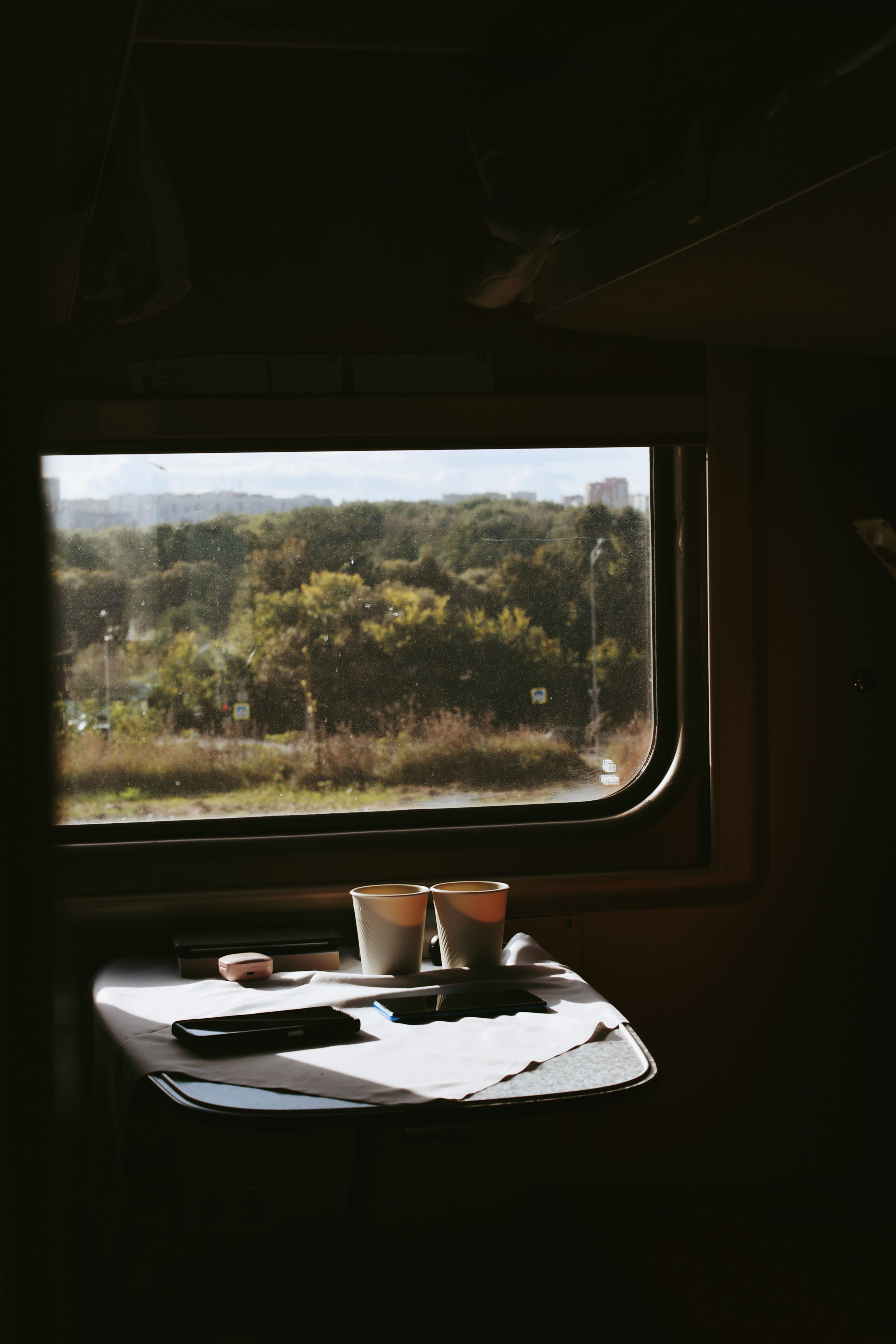 Table in Train · Free Stock Photo