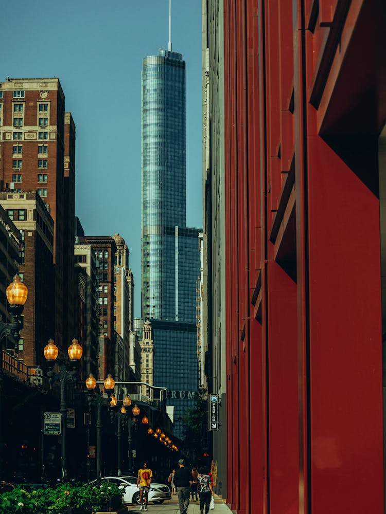 Modern Glass Skyscraper In City Downtown