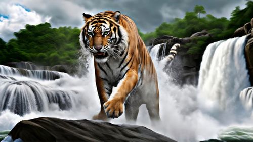 Free Powerful Tiger Stock Photo