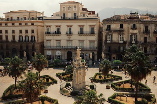 Square in Palermo in Italy