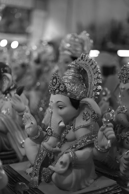 Procession of a beautiful idol of lord Ganesha