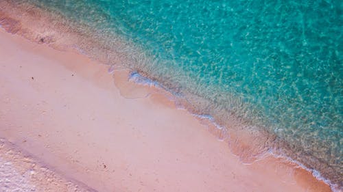 Beach Sand Smoothed by the Ocean Waves