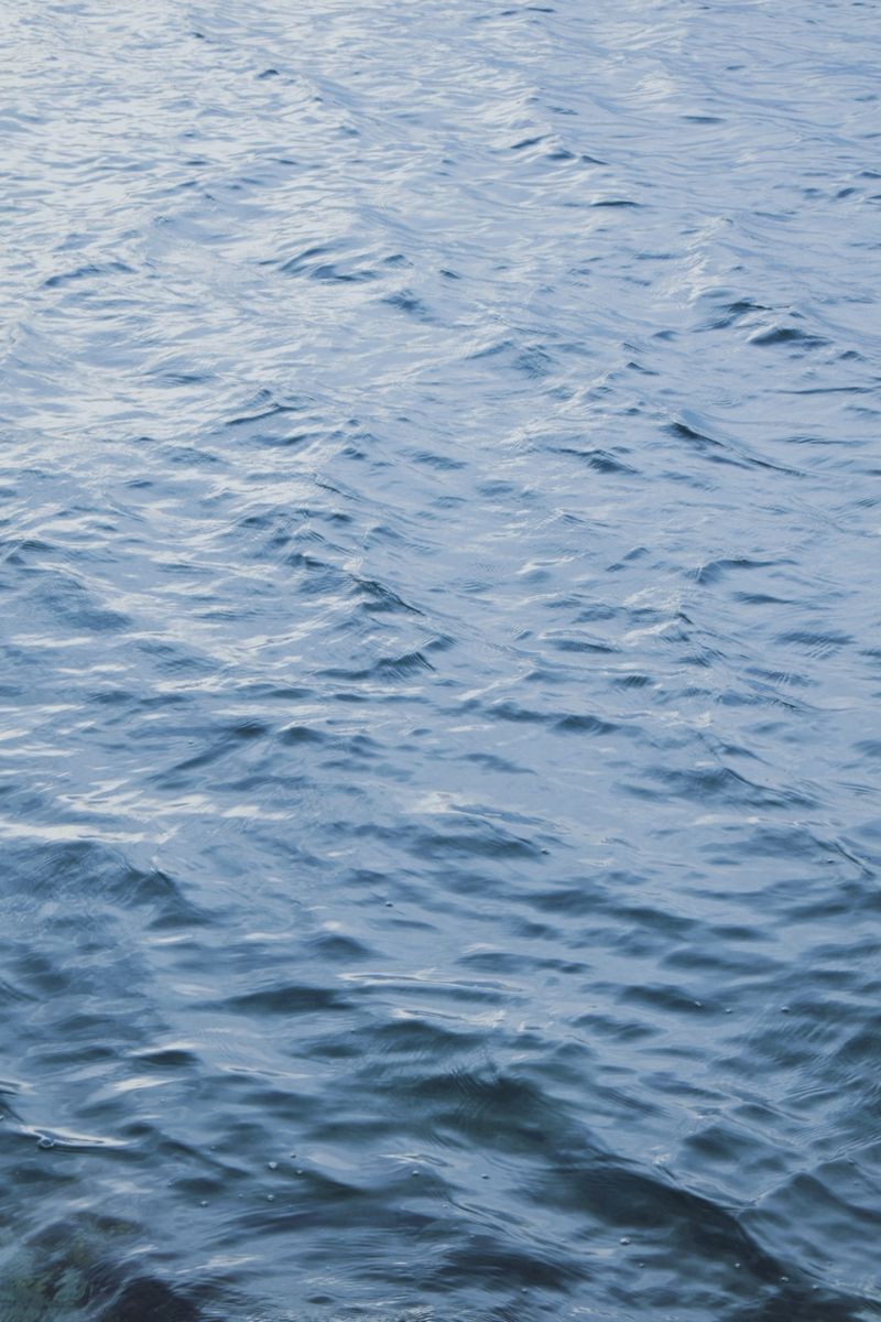 Deep blue rippling water