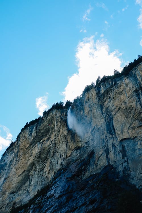 垂直拍摄, 岩石的, 懸崖 的 免费素材图片