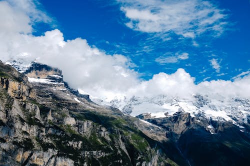 Foto stok gratis awan, batu, gunung