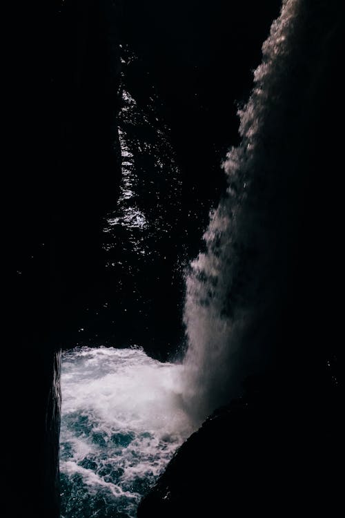 Waterfall Among Rocks