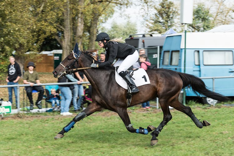 Woman In Horse Race